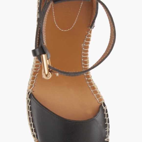 SEE BY CHLOE Glynn Black Espadrille Wedge Sandals - Picture 10 of 12